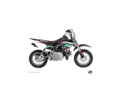 Kit deco moto cross KUTVEK League turquoise haut de gamme pour Honda 50 Crf