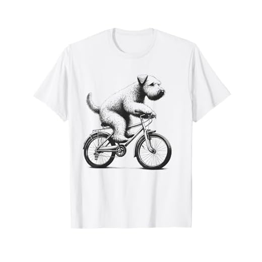 Soft Coated Wheaten Terrier Dog Riding a Bike Cycling T-Shirt
