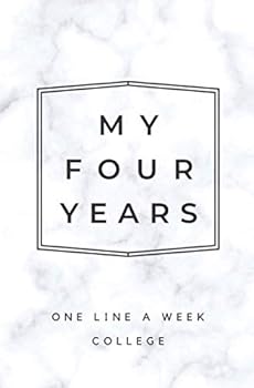 Paperback My Four Years: One Line A Week College: Marble College Memory Book