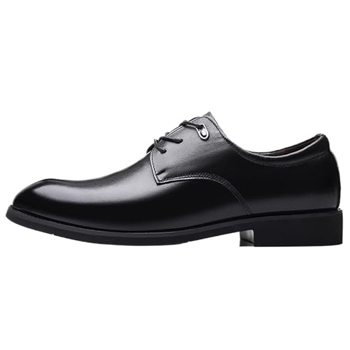 Mens Dress Shoes Oxford Style Classic Business Casual Modern Work Soft Shoes，Lightweight Breathable Lace Up Wedding Shoes
