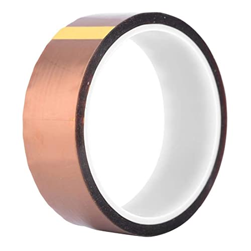 MaoNativey 1 Rollen Hitzebeständiges Tape, Hohen Temperaturen Hitzebeständig Tape Drucker Hitzebeständiges Tape Elektronik Isolierband zum Abdecken,Löten,Pulverbeschichten（30mm