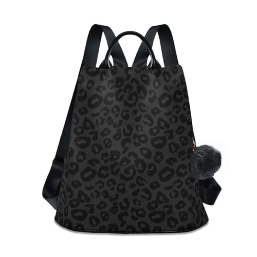 Sac à dos léopard femme fermeture arrière contre le vol et anses similicuir