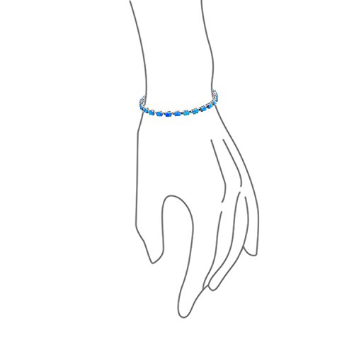 Bling Jewelry Traditional Gemstone Garnet Sapphire Amethyst Opal Tennis Bracelet For Women 14K Plated .925 Sterling Silver 7-7.5 Inch3