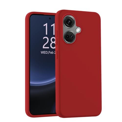 Image of LIRAMARK Liquid Silicone Soft Back Cover Case for OnePlus Nord CE 3 5G (Red)