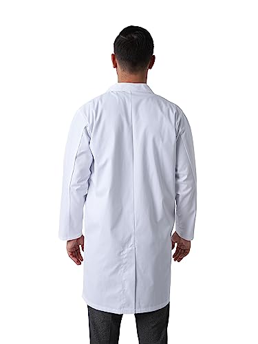 Hombury Professional White Lab Coats For Men And Women, Long Sleeve, Polyester Cotton Fabric #TOP3