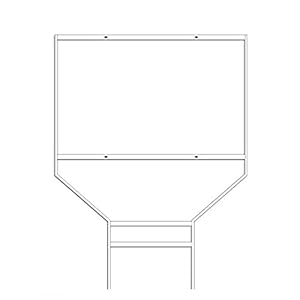 Image of 5 Pack White Wishbone Real Estate Frames | Steel Banjo Style Sign Frames | Powder Coated Esquire Frames | 18" Tall x 30" Wide | Hardware Included | Real Estate, Businesses, Construction, Cam