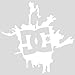 DC Shoes Skate - Adesivo Prespaziato - Colore Bianco - 15cm