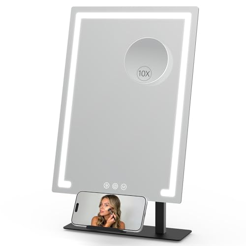 Espejo para maquillaje rectangular con luces FRANO