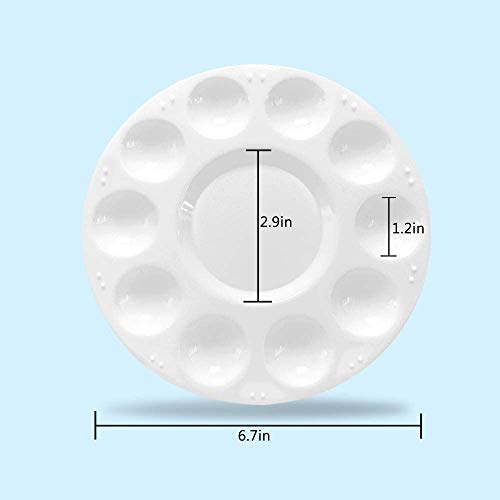 Hulameda Paint Tray Palettes, Plastic Paint Pallets For Kids Or Students To Paints On School Project Or Art Class-12Pcs #TOP5