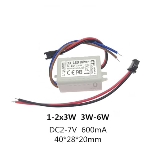Pilote LED Haute Puissance AC85-277V transformateur courant constant 600mA 3W