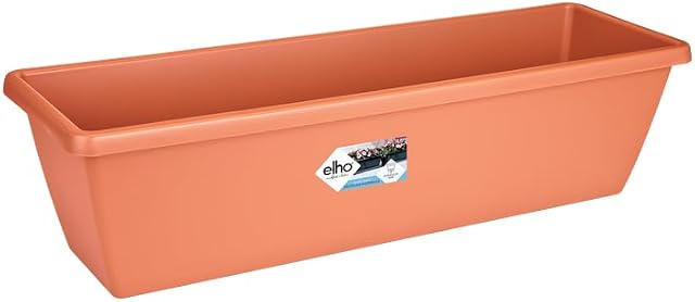 elho Barcelona Xl 60 - Planter for Balcony & Outdoor - Ø 59.0 x H 20.5 cm - Brown/Terra