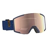 Scott Shield Goggle Blau, Skibrille, Größe One Size - Farbe Dark Blue - Majolica Blue - Enhancer Rose Chrome