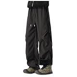 [Shopyruder] スキーパンツ メンズ レディース 防水 防寒 スキーウェア 保温 軽量 スノボウェア ズボン 大きいサイズ スノーボード パンツ アウトドア 防風 スノーパンツ 登山 ストレッチ 透湿 太め 撥水 動きやすい 男女兼用 耐水圧 裏起毛(ブラック,3XL)