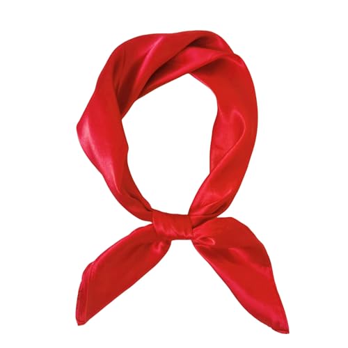 Women Satin Scarf Vintage Square Stain Scarf Wrap Neck Scarf for Halloween