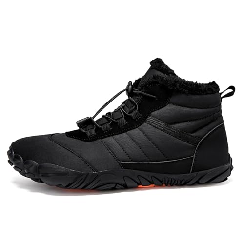 Womens Barefoot Boots Winter Non-Slip Mens Hiking Boots Waterproof Non-Slip With Plush Fleece Lining, Wide Toe Shoes2
