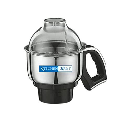 Kitchen Mart Replacement Chutney Jar Compatible with Preethi Zodiac/Zion/Zodiac 2.0/Steele Supreme Mixer Grinder (Silver)