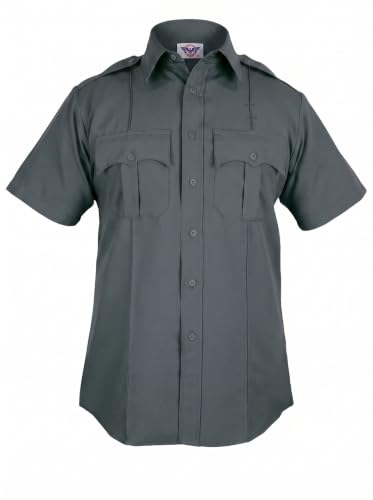 Image of First Class 100% Polyester Short Sleeve Men's Uniform Shirt White
