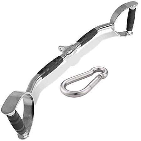 Gyming World™ Pro Grip LAT Bar 32 Inch, Double D Handle | High Pulley | LAT Bar with Rubber Grip and safety lock (B09XJDMF1S) Amazon Price History, Amazon Price Tracker