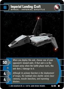 STAR WARS TCG THE BATTLE OF YAVIN FOIL IMPERIAL LANDING CRAFT 84C