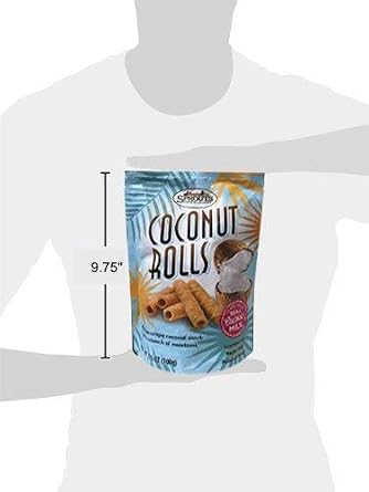 Sprouts Crispy Sweet Coconut Rolls 3.5oz (Gluten-Free/Dairy-Free) (2 Pack)