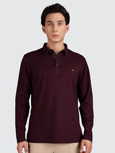 Image of STELLERS Men's Full Sleeve Polo T-Shirt | Premium Cotton | streatchable | Enzyme bio Washed | Feather Touch Feel | Sustainable