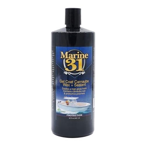 Marine 31 Gel Coat Carnauba Wax & Sealant | Protects & Enhances Gel Coat Surfaces | Long-Lasting Protection for Boats | M31-701 | 32oz