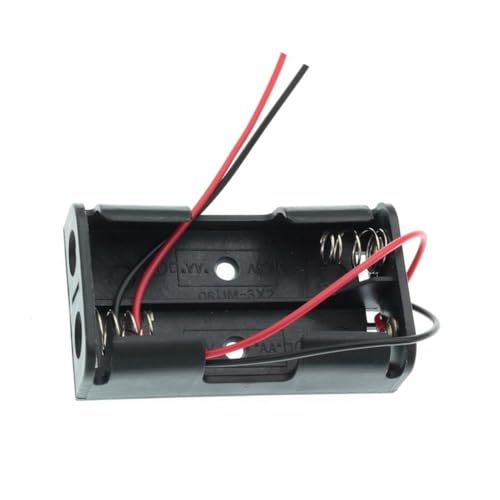 Conector de fuente de alimentación DIY con cables para almacenar 2 pilas AA 4