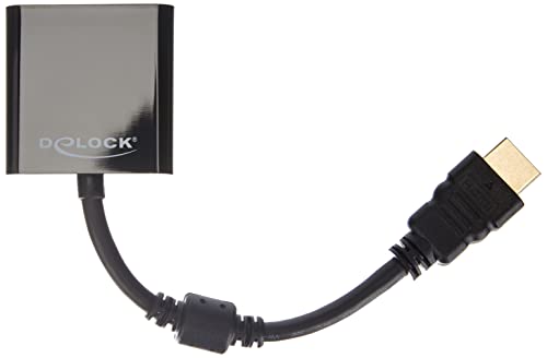 Adaptador HDMI a VGA Delock 65512 macho hembra cable de 25cm negro
