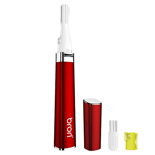 Eyebrow Trimmer, Electric Precision Eyebrow Razor For Women Portable Facial Hair Remover With Comb Eyebrow Epilator Led Light No Pulling Sensation Painless For Face Chin Lips Neck Bikini-Line Armpit #TOP2