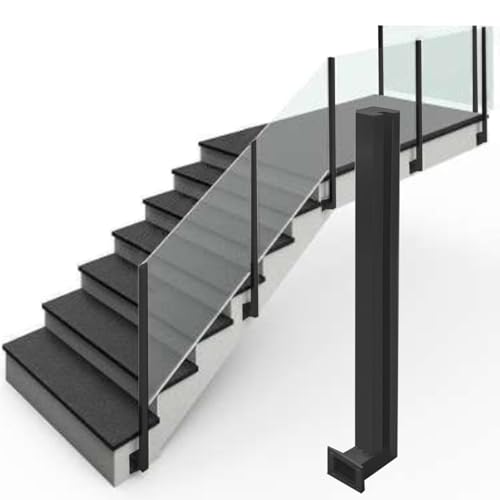 Poste de abrazadera de vidrio de acero inoxidable para balaustradas modernas, montaje lateral de 60 cm, sistema de barandilla 304, duradero para terrazas y patios