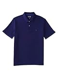 IZOD Men's Regular Fit Advantage Performance Short Sleeve Solid Polo, Peacoat, Medium