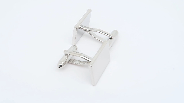 Mancuernillas clásicas de acero inoxidable para hombre miniatura 7