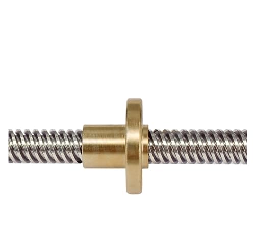 Metal Ball Screw nut Trapezoidal Screw with Nut for T8 Stepper Motors 3D Printer Accessories T8 Screw with Nut Length 100mm-600mm(100mm-Screw-Nut)