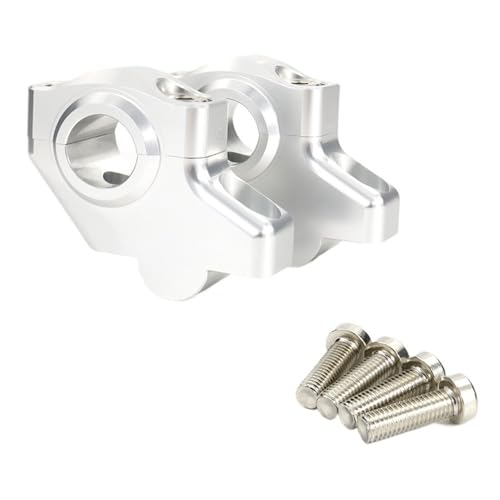 Rehausse guidon offset 22mm argent pour FZ1 FZ6 MT-03 TDM 900