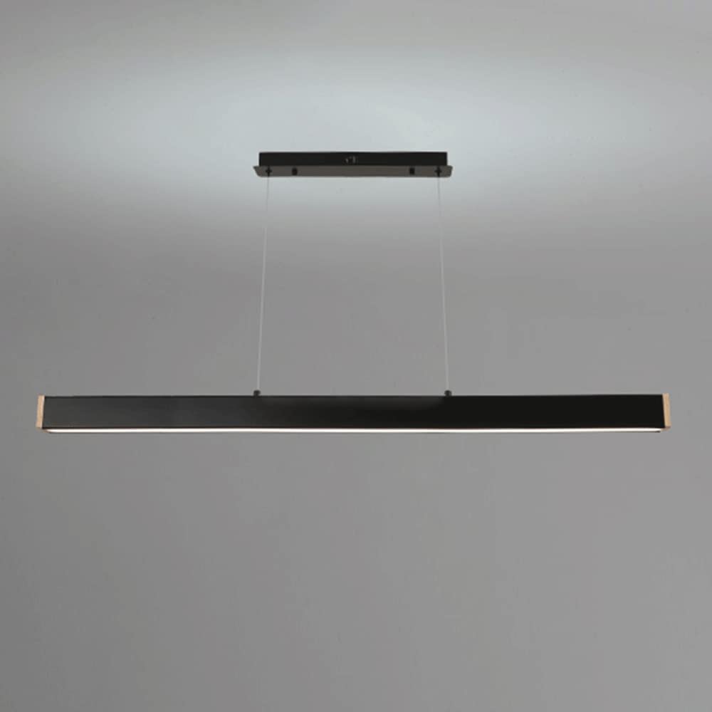 Lampe suspendue à bande métallique linéaire lustre LED moderne