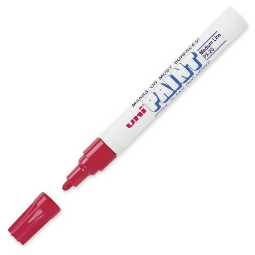 uniball Uni-Paint PX-20 Oil-Based Paint Marker, Medium Point, Red, 1-Count