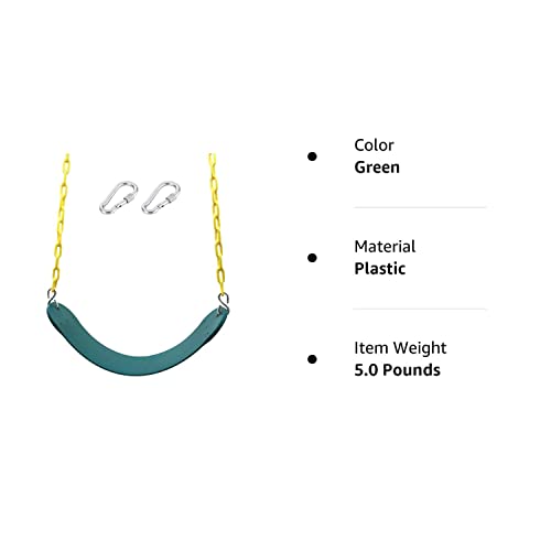Heavy Duty Swing Seat 66 Inches Chain Plastic Coated Swing Seat Replacement Swing Set Accessories #TOP6