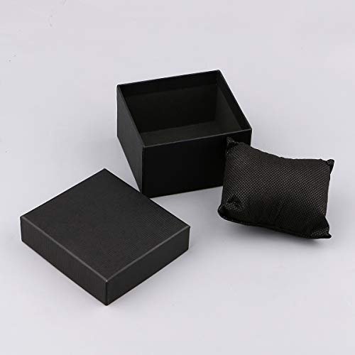 Sdoot Watch Box, Watch Gift Box 12 Packs, Black Gift Boxes For Watches With Pillow Cushion, Jewelry Gift Boxes For Bracelets, 3.3'' × 3.1'' × 2.1'' #TOP2