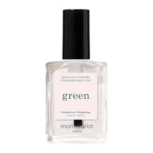 Manucurist Base Coat Vitaminada Green Pintauñas | Esmalte de Uñas - 84.5% Origen Natural, Complejo Patentado KeraHCE+, Vegana, Made in France