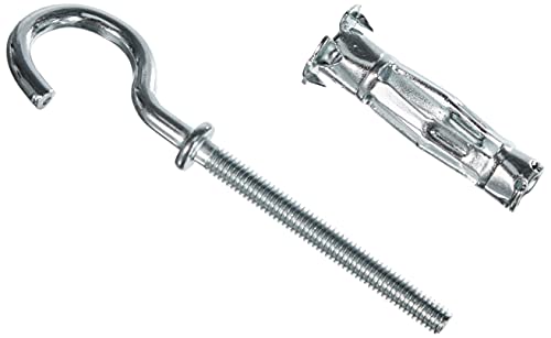 Molly M14005-XJ Chevilles Métal à expansion avec Crochet rond, Gris, Set de 5 pièces