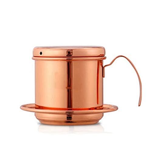 ETZRYSYB Cafetera con filtro de goteo, taza de café (oro rosa)