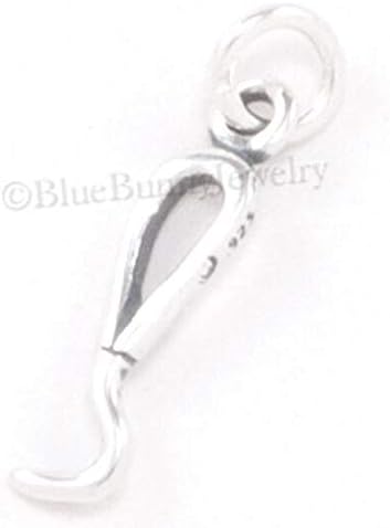3D HORSE HOOF PICK Riding Tack Equestrian Charm Pendant 925 STERLING SILVER