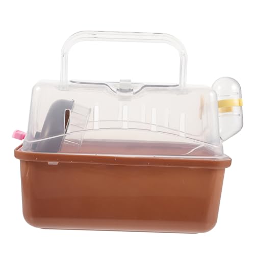 HANABASS Tragbarer Hamsterkäfig Aus Kunststoff Durchsichtiger Hamsterbehälter Mit Belüftungsöffnungen Transportbox Für Kleine Haustiere Geeignet Für Hamster Rennmäuse Meerschweinchen Und An