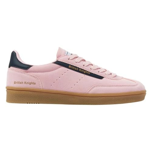 British Knights Damskie buty sportowe Revivalowe, jasnoróżowe/ciemnoniebieskie/krepa, 41 EU, Jasnoróżowa, ciemnoniebieska krepa, 41 EU