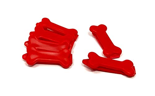 Camtiac Lot de 6 barrettes à cheveux en forme d'os pour chien Rouge Cover