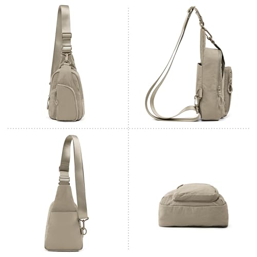 Image of ODODOS Sling Bag with Adjustable Straps Crossbody Chest Bag Lightweight Backpack for Casual Traveling Hiking