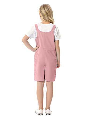 Lionjie Girls Summer Adjustable Shortall Rompers Loose Casual Jumpsuits With 2 Pockets Pink Overalls Outfits 7-8Y #TOP1