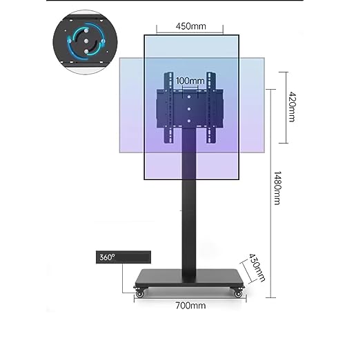 Soporte Universal Móvil para TV de Piso 32-65 miniatura 2