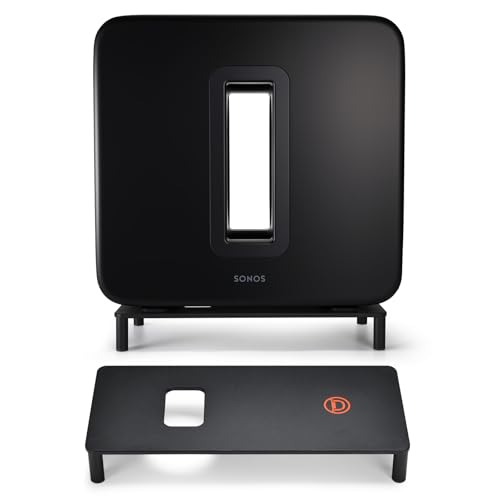 Sonos Sub 4 / Sub 3 / Sub 2�p�T�u�E�[�t�@�[�X�^���h 6mm ���ϋv�J�[�{���X�`�[���X�s�[�J�[�X�^���h �P�[�u���}�l�[�W�����g�t�� ���肵��Sonos�T�u�E�[�t�@�[�x�[�X�ŏ��������܂���