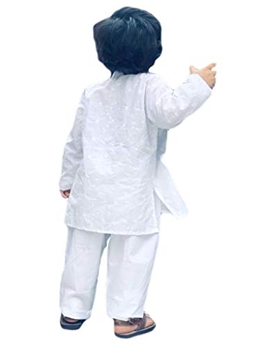 Chikan Embroidery Cotton Kurta Set3